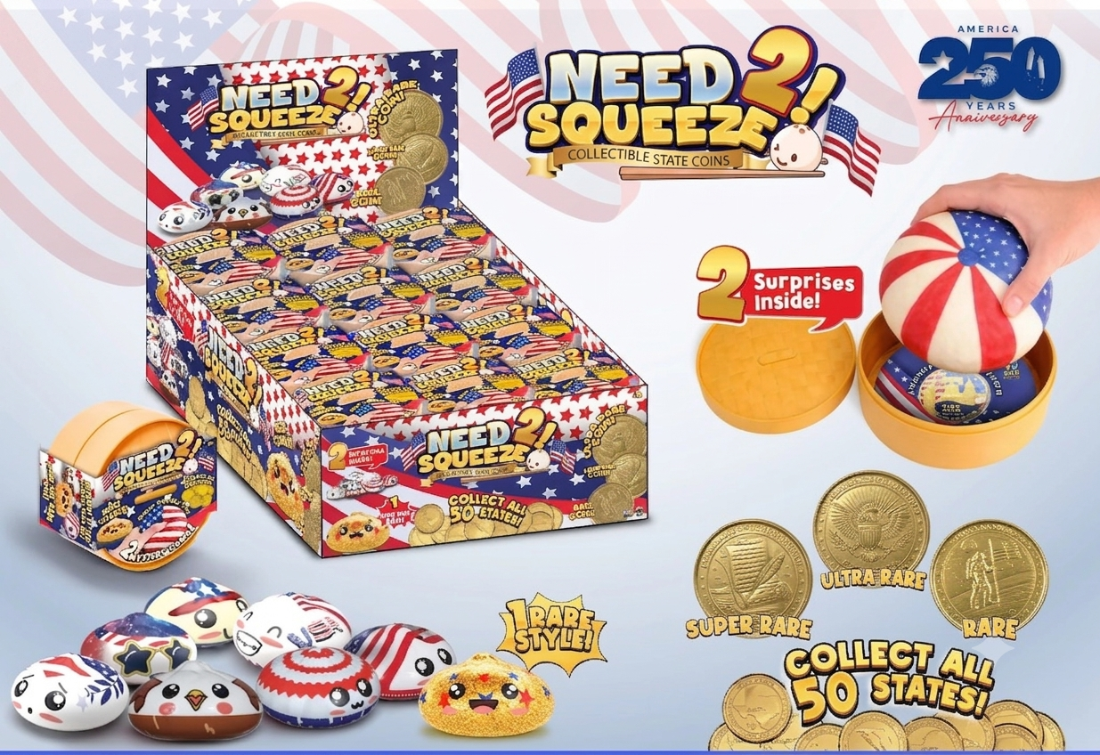Bao Bun USA Edition Squeeze Toy Dumplings