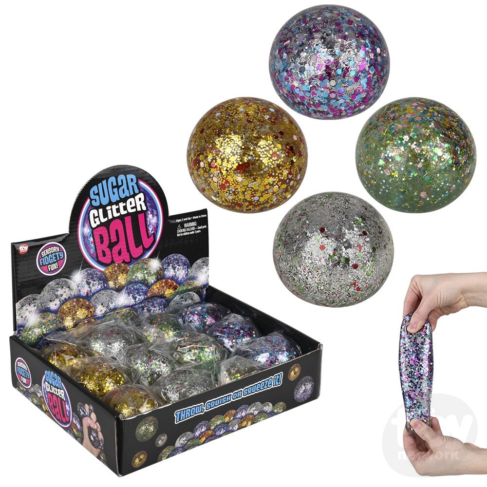 2.4" Sparkle Squeezy Sugar Ball
