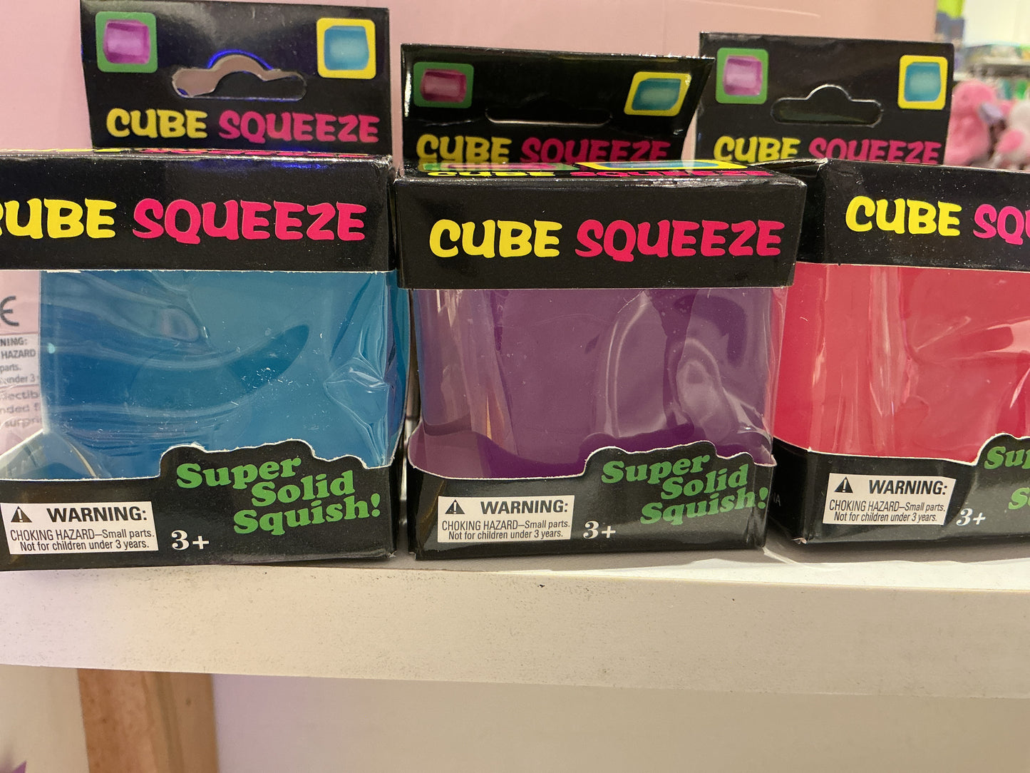 CUBE SQUEEZE Colorful Gel Squishy Stress Relief Ball Toy