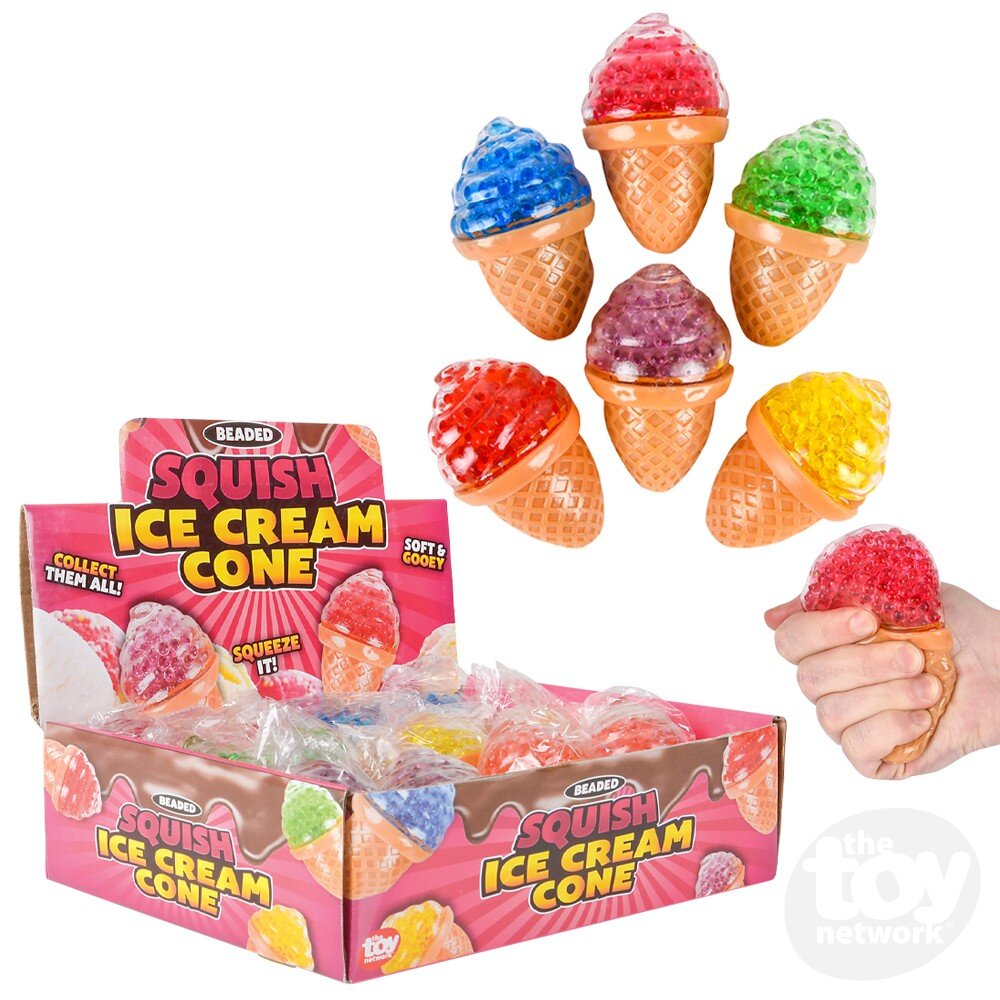3.5" Beaded Squish Ice Cream Cone
