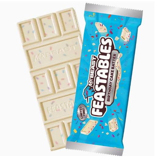 Feastables Mr Beast BIRTHDAY CAKE Bars King Size