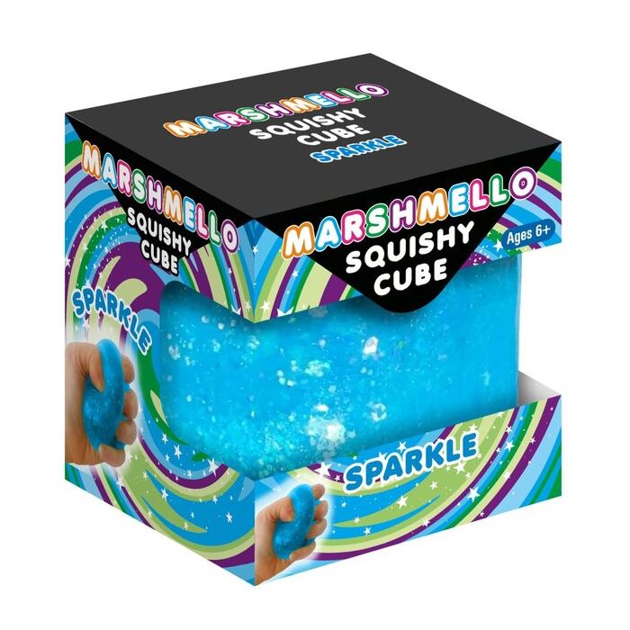 Marshmello Squishy Sparkle Cube