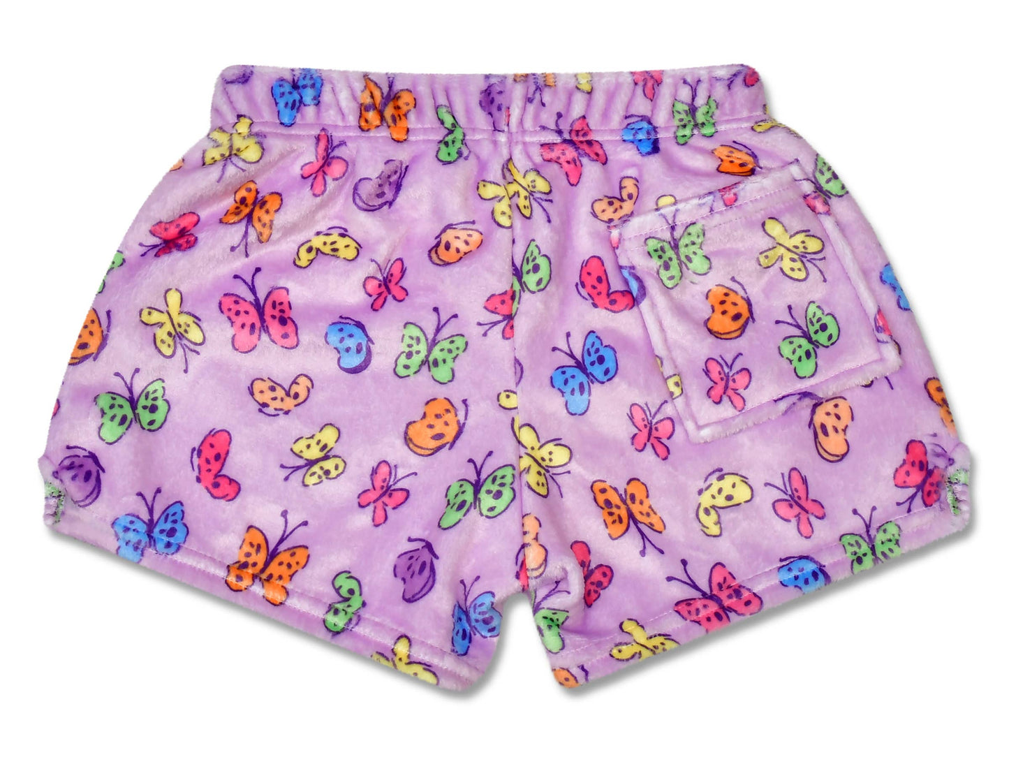 Bright Butterflies Plush Shorts (Small -(6-8))