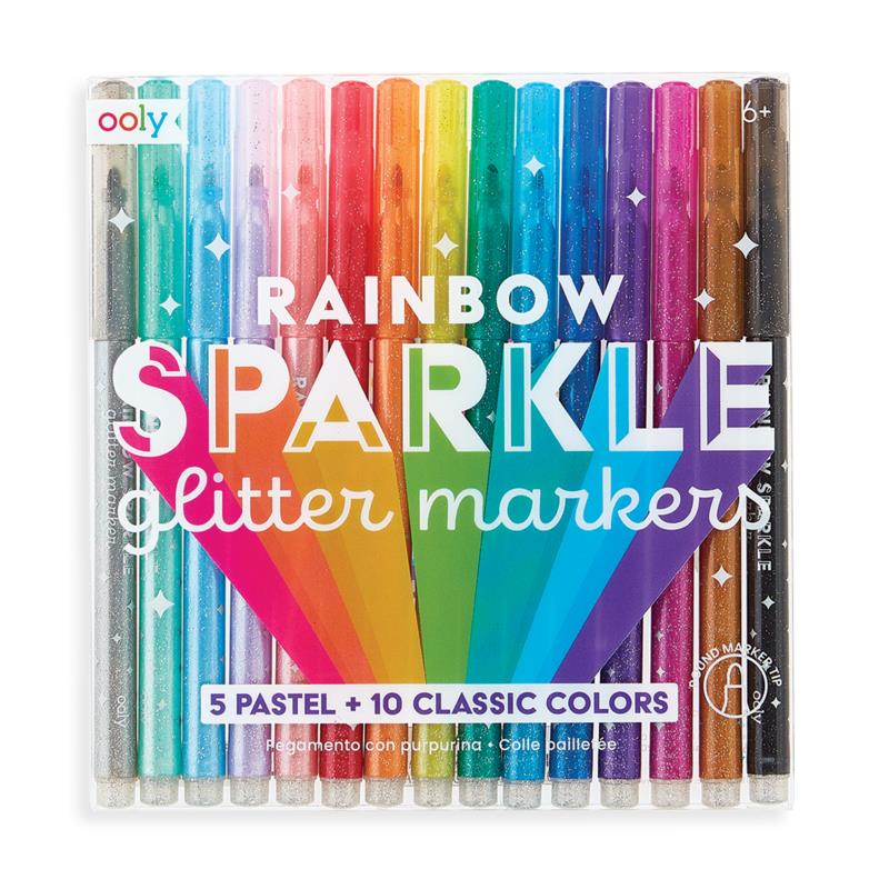 Rainbow Glitter Marker 24