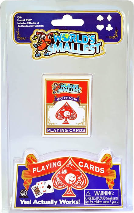 World's Smallest Playing Cards