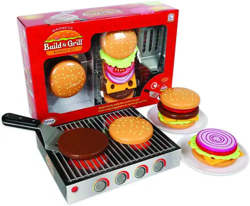 Magnetic Build & Grill Burger Set