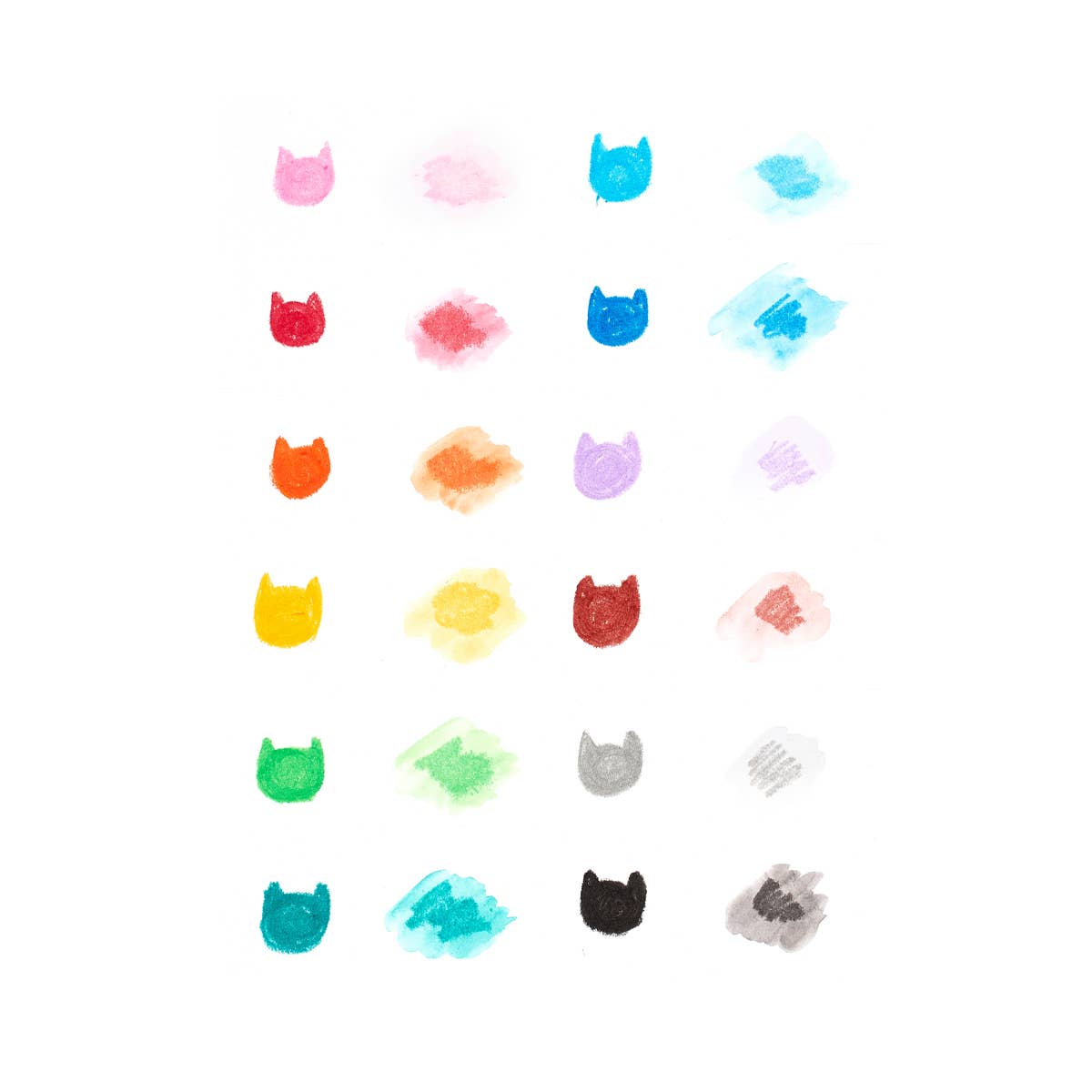 Cat Parade Twist-Up Watercolor Gel Crayons - Set of 12