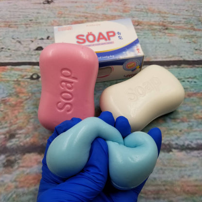 Simulated Soap Squishy Slow Rebound Squeeze Fidget Toys: White