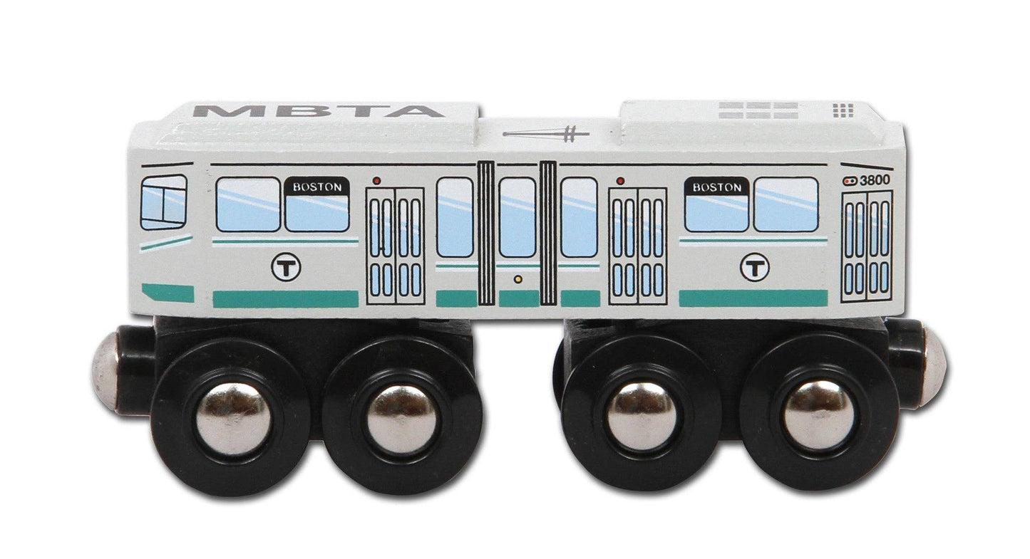 Boston MBTA Green Line Wooden Toy Train