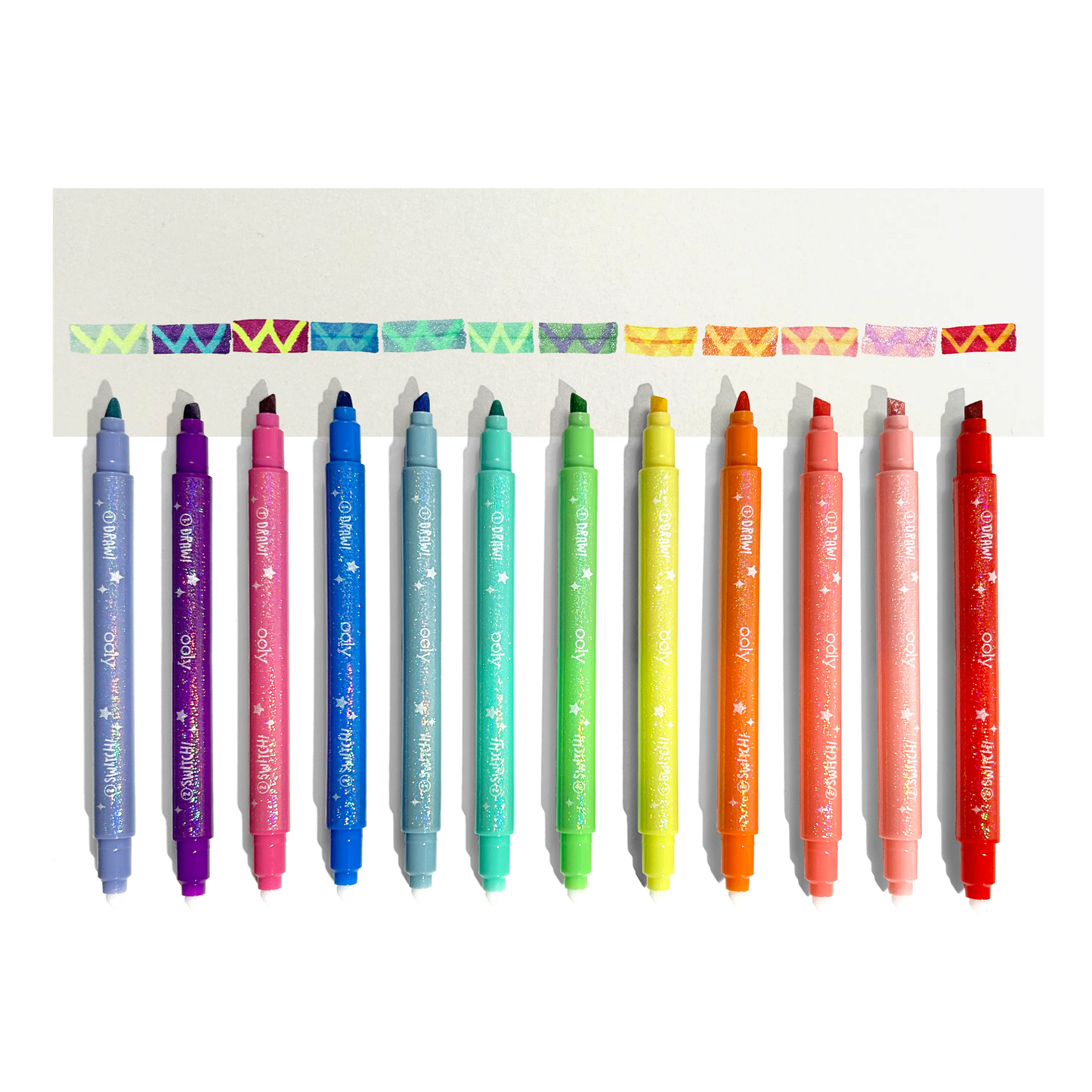 Switch-eroo! Sparkle Color Changing Markers - Set of 12