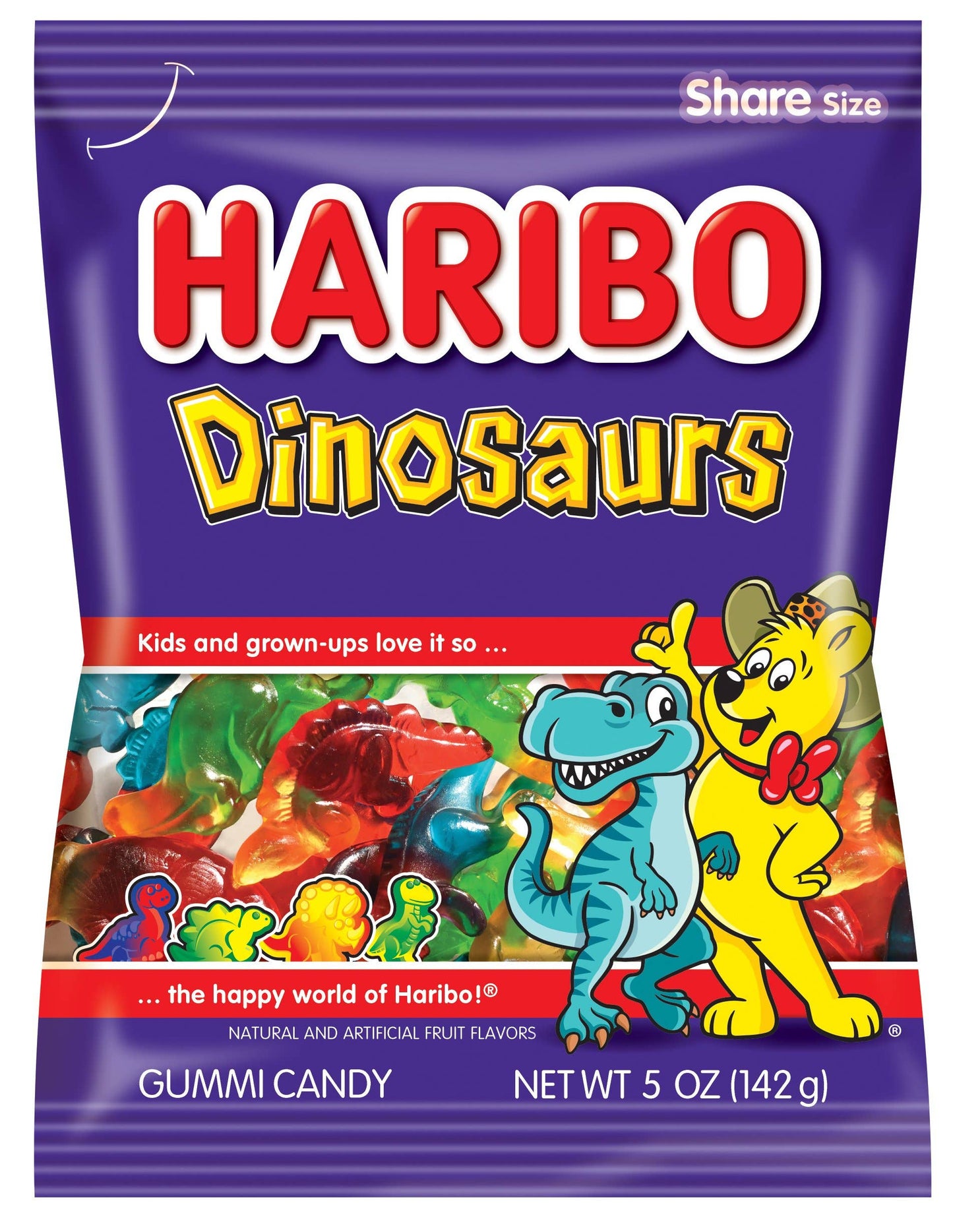 Haribo 5 Oz Dinosaurs Peg Bag