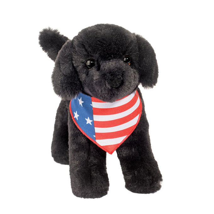 Liberty Black Lab W/ Flag Bandana