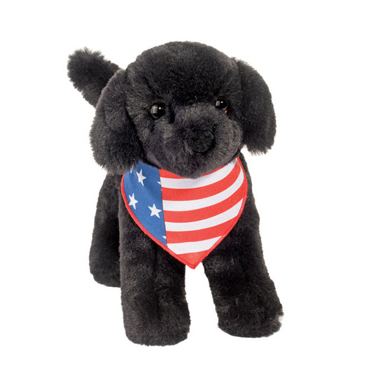 Liberty Black Lab W/ Flag Bandana