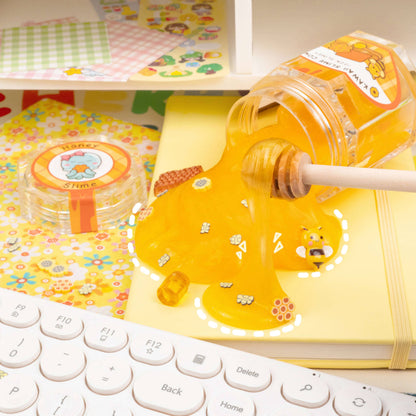 Homemade Honey Clear Slime Jar
