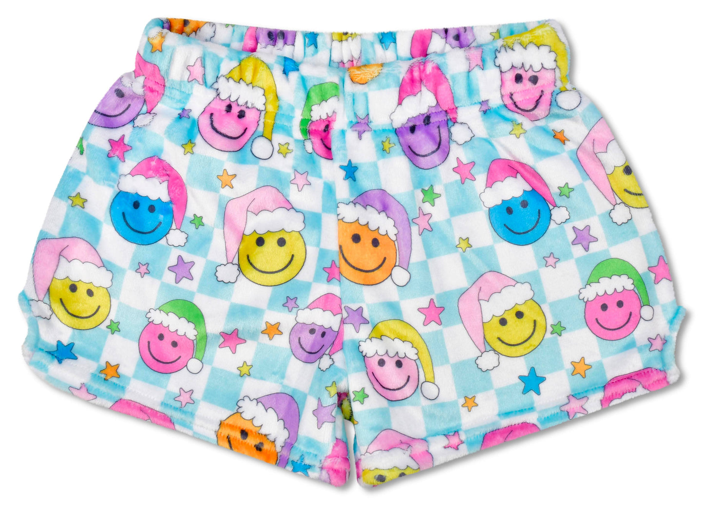 Happy Santa Plush Shorts (Medium (10-12))