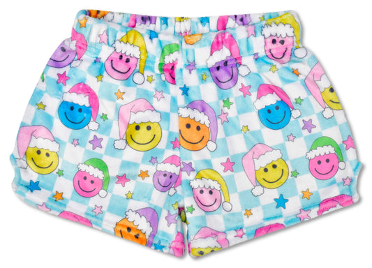 Happy Santa Plush Shorts (Medium (10-12))