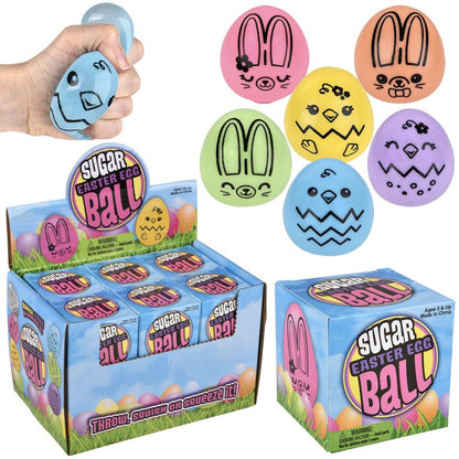Squeezy Sugar Easter Egg ball 2.5"
