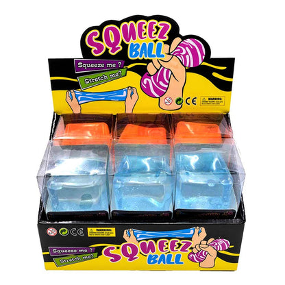 CUBE SQUEEZE Colorful Gel Squishy Stress Relief Ball Toy