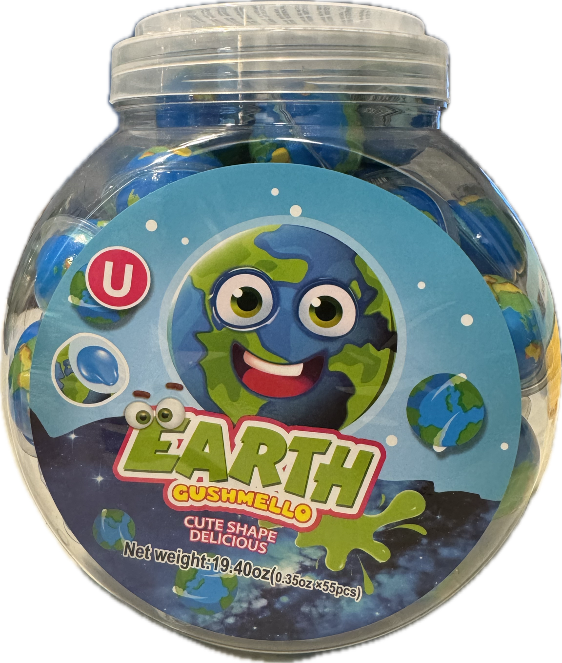 Gushmello Liquid Filled Planet Earth Candy Jar