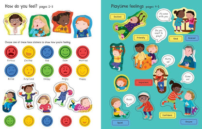 First Sticker Book Feelings : Usborne