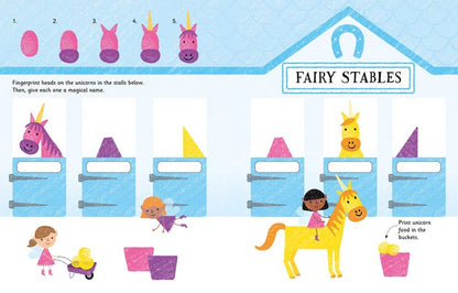 Fingerprint Activities Unicorns And Fairies : Usborne