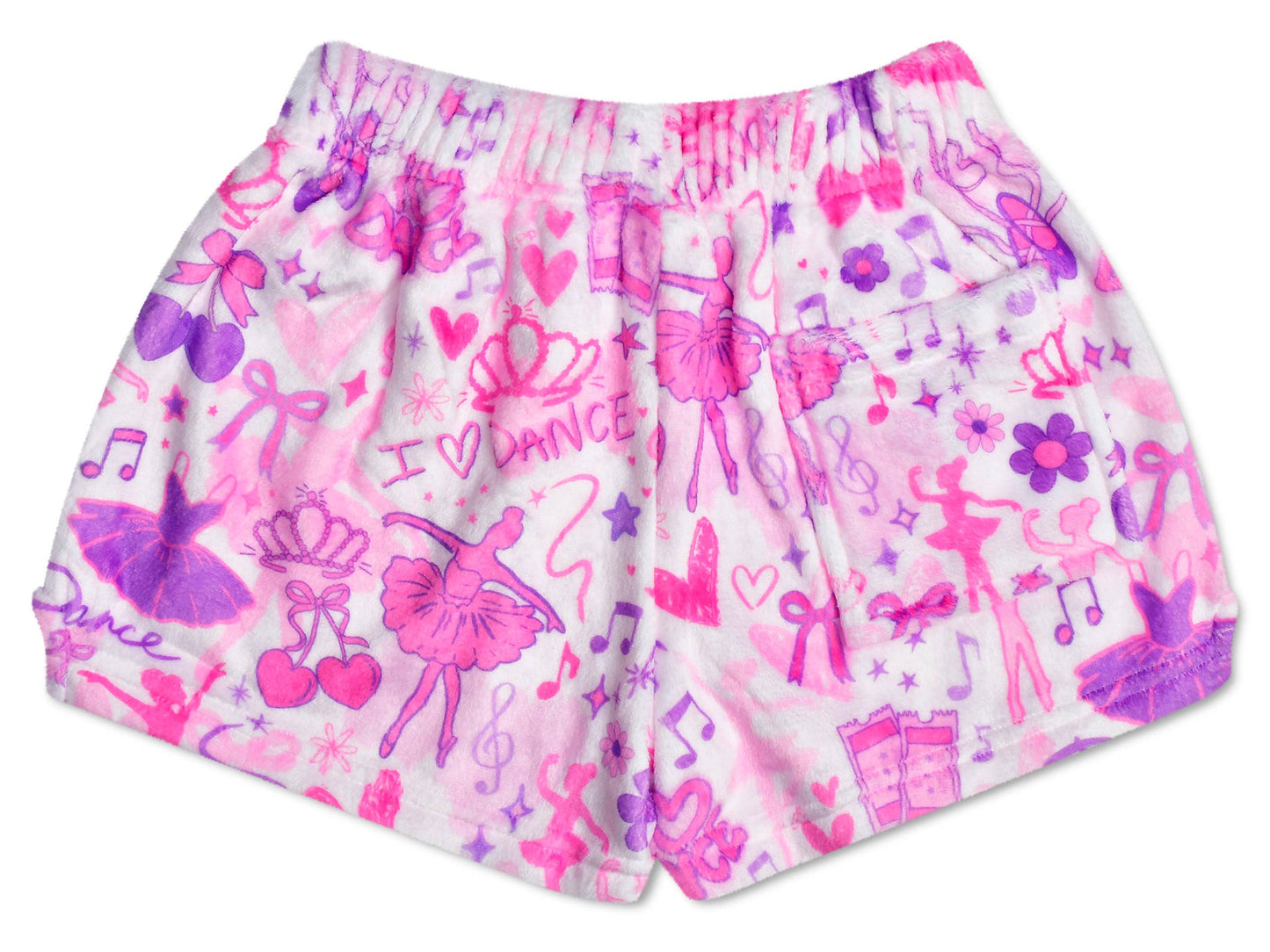 Corey Paige Love to Dance Plush Shorts (Youth Sm (6-8))