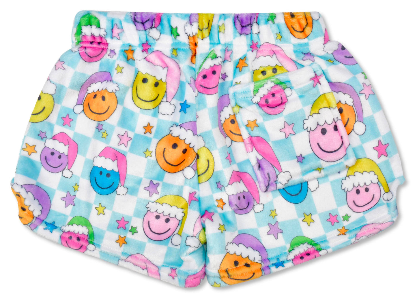 Happy Santa Plush Shorts (Medium (10-12))