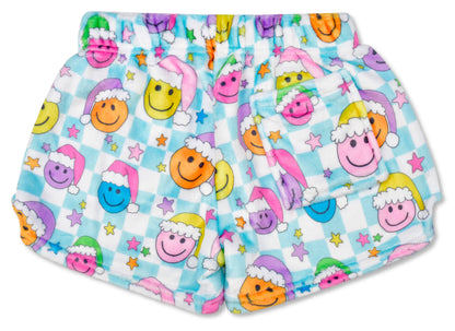 Happy Santa Plush Shorts (Medium (10-12))