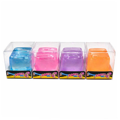 CUBE SQUEEZE Colorful Gel Squishy Stress Relief Ball Toy