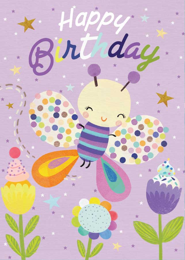 Birthday Butterfly - Glitter Card: Default Title