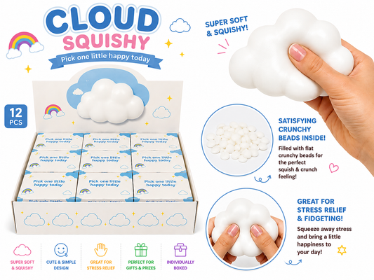 Plain White Cloud Crunchy Squishy MSS28