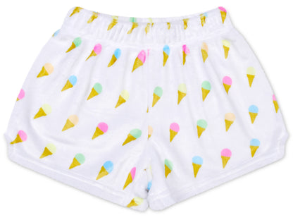 Sweet Scoops Plush Shorts (Youth Small (6-8))