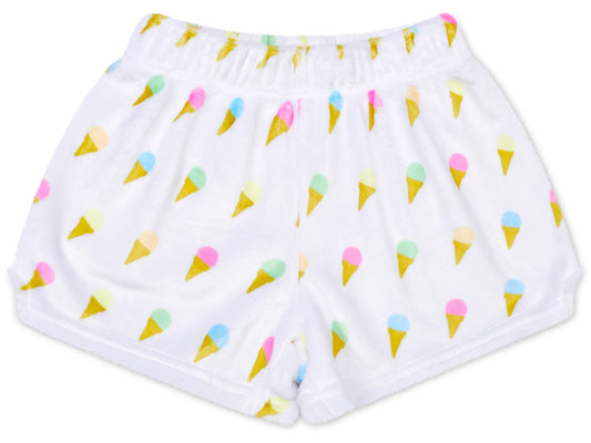 Sweet Scoops Plush Shorts (Youth Small (6-8))