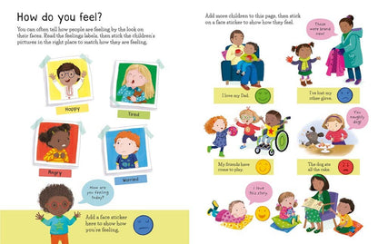 First Sticker Book Feelings : Usborne