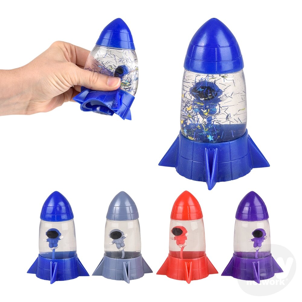 4" Squeeze Rocket With Astronaut