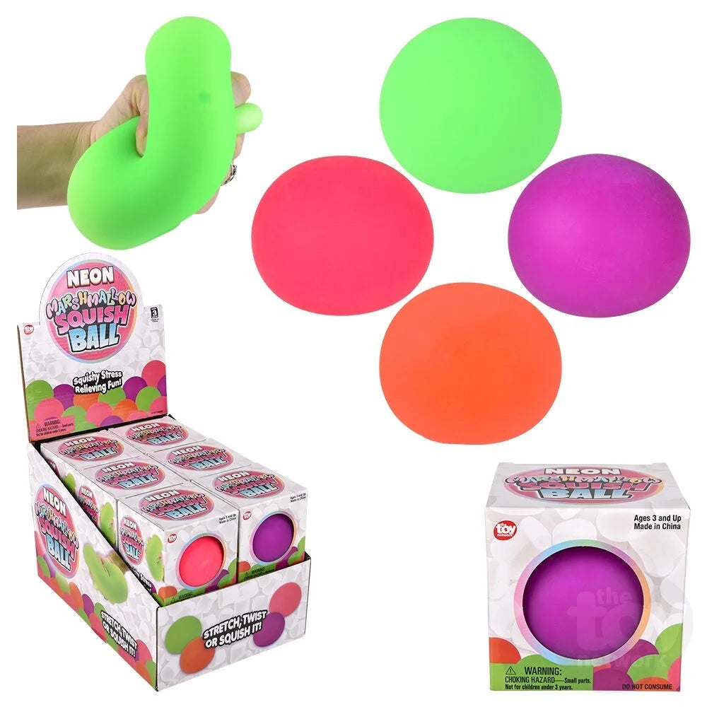 Marshmallow Neon Squishy Ball 3.5"