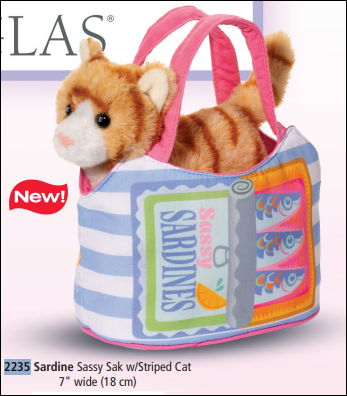 Sardine Sassy Pet Sak W/ Striped Cat