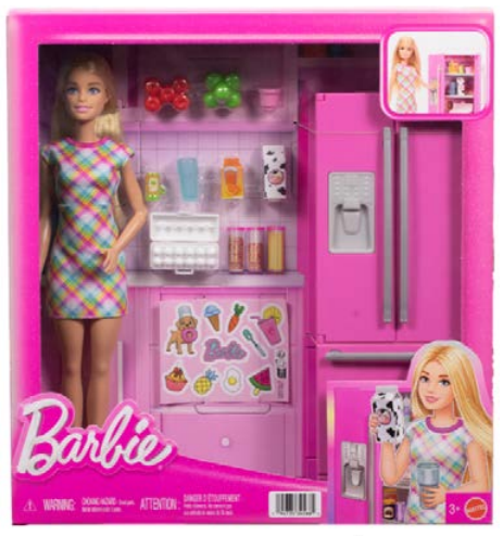 BARBIE DOLL AND KITCHEN