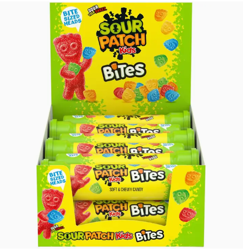 Sour Patch Kids Bites Chewy Candy Tube
