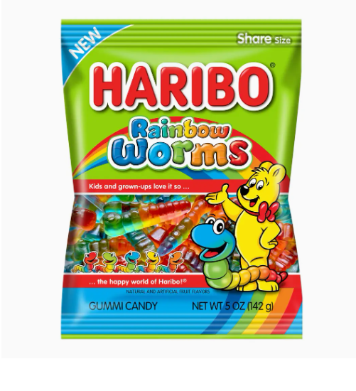 Haribo 5 Oz Rainbow Worms