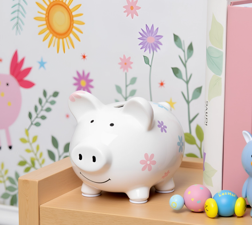 Floral Mini Piggy Bank