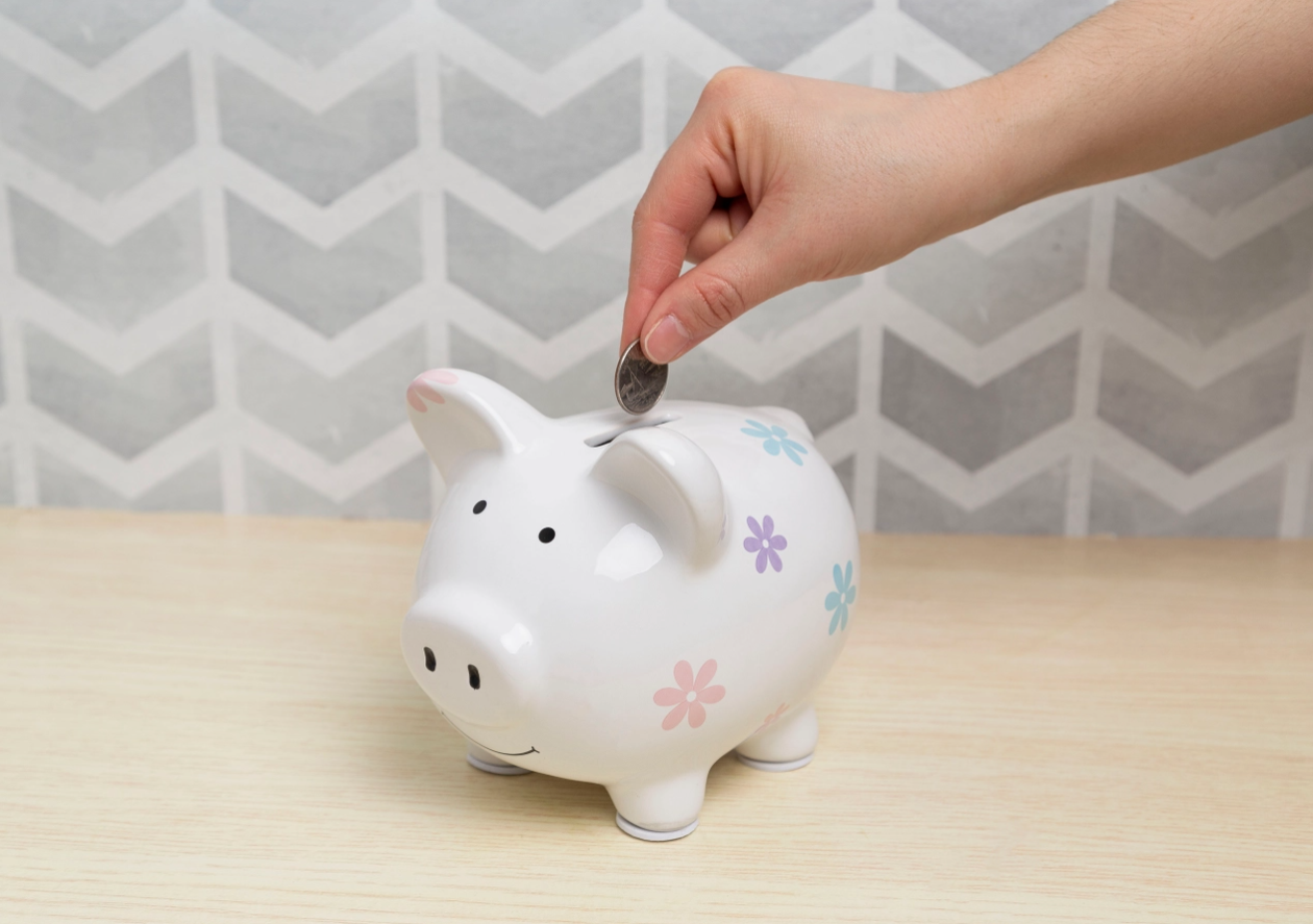 Floral Mini Piggy Bank