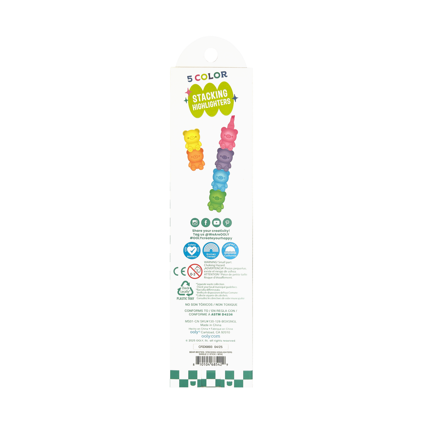 Bear Besties: Stacking Highlighters - Single (1 Stick / Box)