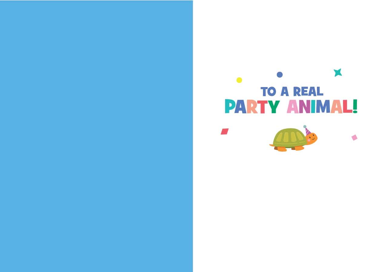 Birthday Party Animals - Foil Card