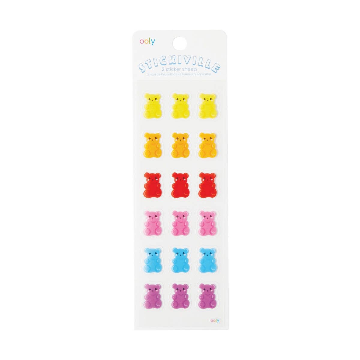 Stickiville: Skinny Stickers - Gummy Bears (2 Sheets)