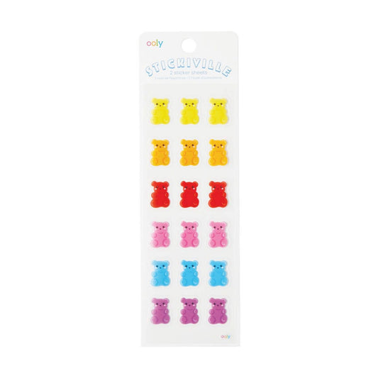 Stickiville: Skinny Stickers - Gummy Bears (2 Sheets)