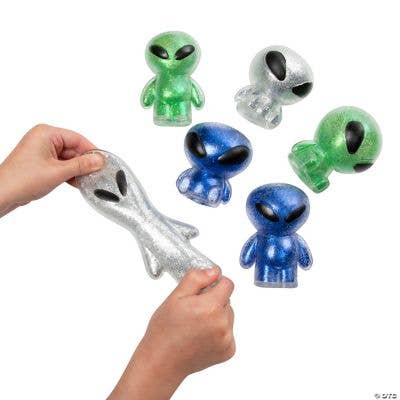 GLITTER AIR FILLED SQUEEZE ALIENS