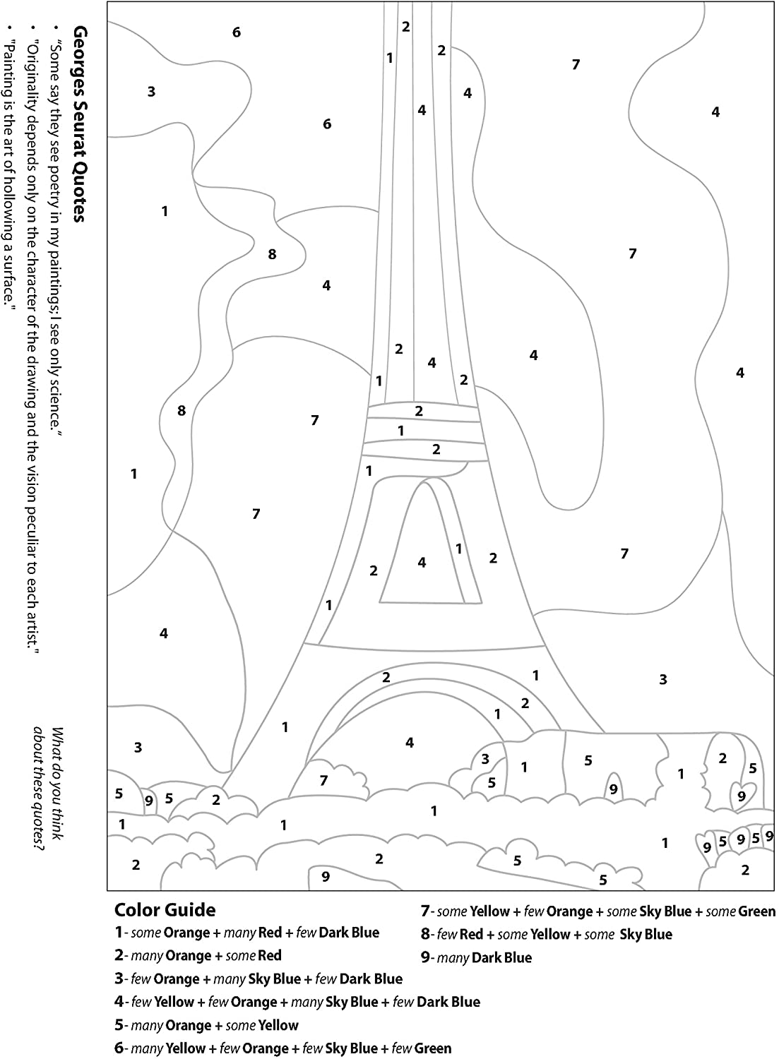 Paint by Num Eiffel Tower