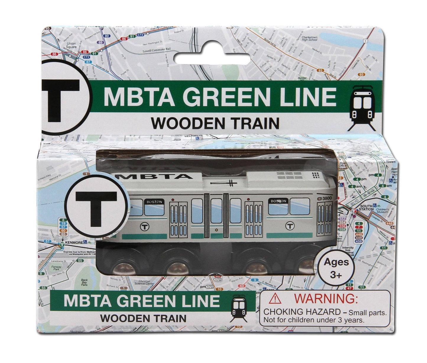 Boston MBTA Green Line Wooden Toy Train