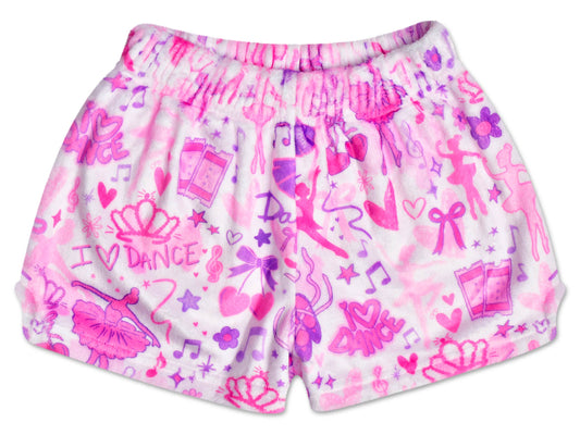 Corey Paige Love to Dance Plush Shorts (Youth Sm (6-8))